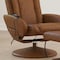 Flash Furniture Poppy Massaging Multi-Position Plush Recliner w/Side Pocket and Ottoman in Brown LeatherSoft BT-7672-MASSAGE-CGN-GG - alternate 3
